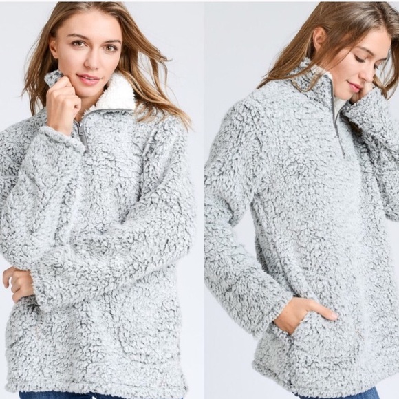love tree sherpa pullover
